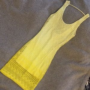 Yellow mini dress (backless)